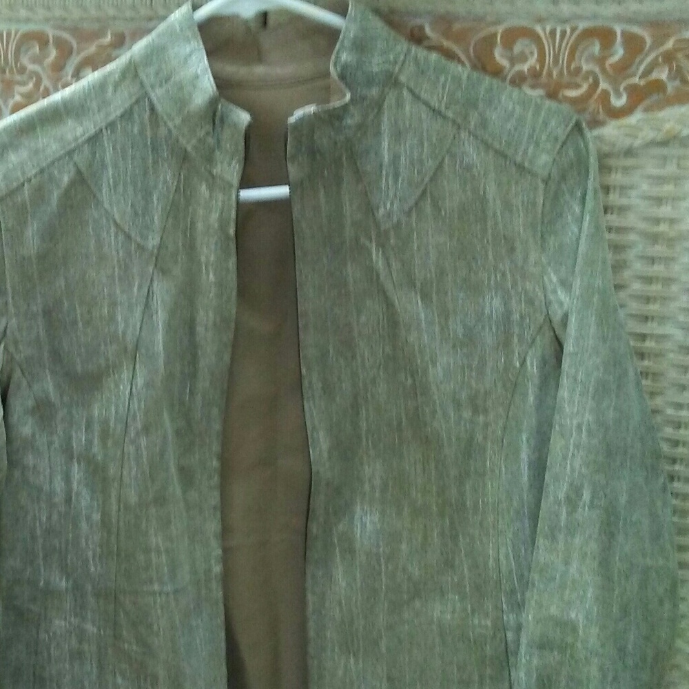 Leather reversible jacket